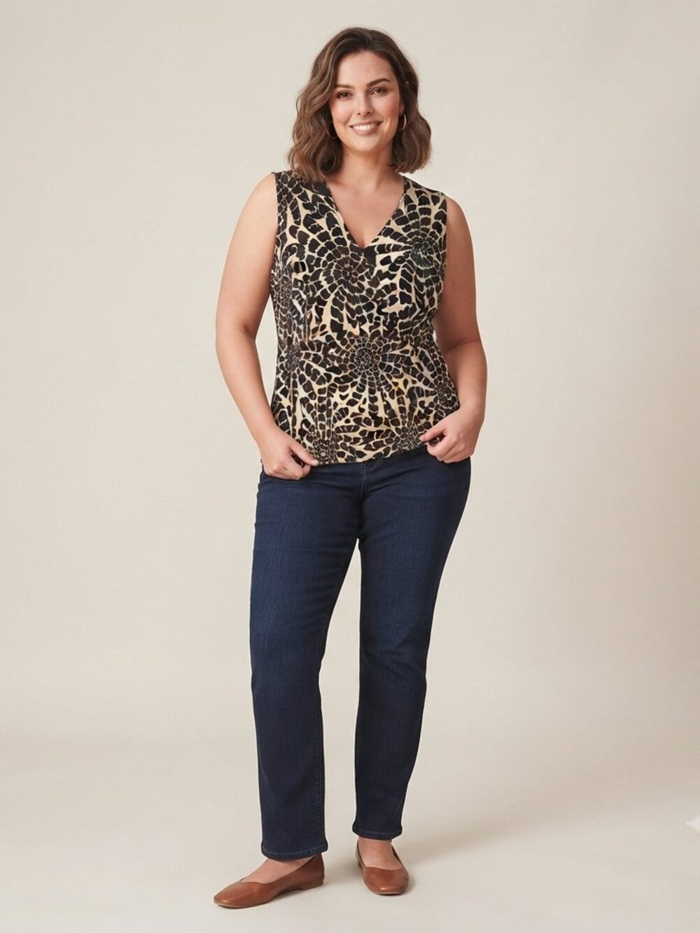 Chapter One sleeveless Top 2X EUC